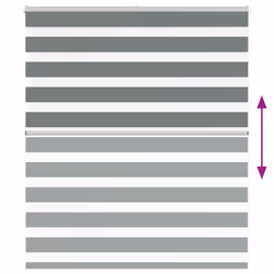 vidaXL Zebra Blind Fabric Polyester - dark grey, 125 x 100 cm - Additional view 4
