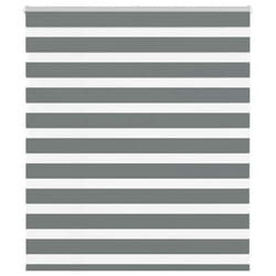 vidaXL Zebra Blind Dark Grey 130x100 cm Fabric Width 125.9 cm Polyester