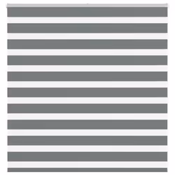 vidaXL Zebra Blind Dark Grey 140x100 cm Fabric Width 135.9 cm Polyester