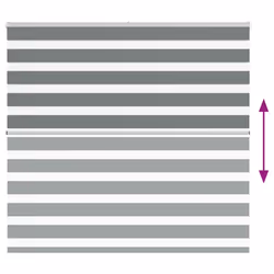vidaXL Zebra Blind Dark Grey 155x100 cm Fabric Width 150.9 cm Polyester - Additional view 4
