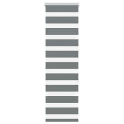 vidaXL Zebra Blind Dark Grey 45x230 cm Fabric Width 40.9 cm Polyester - dark grey, 45 x 150 cm