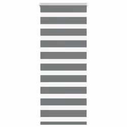 vidaXL Zebra Blind Dark Grey 45x230 cm Fabric Width 40.9 cm Polyester - dark grey, 55 x 150 cm