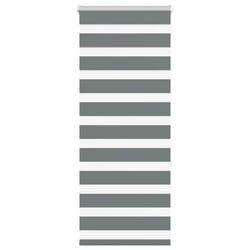 vidaXL Zebra Blind Dark Grey 45x230 cm Fabric Width 40.9 cm Polyester - dark grey, 55 x 150 cm