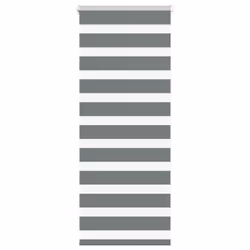 vidaXL Zebra Blind Dark Grey 60x230 cm Fabric Width 55.9 cm Polyester - dark grey, 60 x 150 cm