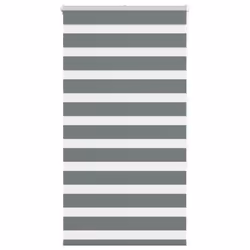 vidaXL Zebra Blind Dark Grey 60x230 cm Fabric Width 55.9 cm Polyester - dark grey, 70 x 150 cm