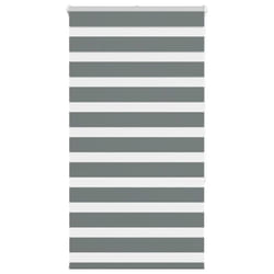 vidaXL Zebra Blind Dark Grey 60x230 cm Fabric Width 55.9 cm Polyester - dark grey, 70 x 150 cm