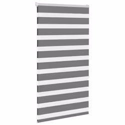 vidaXL Zebra Blind Fabric Polyester - dark grey, 75 x 150 cm