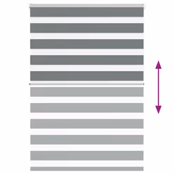 vidaXL Zebra Blind Black 105x100 cm Fabric Width 100.9 cm Polyester - dark grey, 100 x 150 cm - Additional view 4