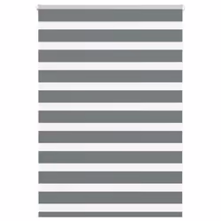 vidaXL Zebra Blind Fabric Polyester - dark grey, 110 x 150 cm
