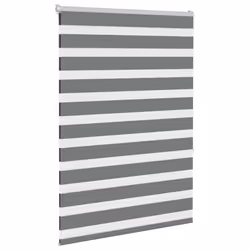 vidaXL Zebra Blind Fabric Polyester - dark grey, 110 x 150 cm