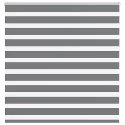 vidaXL Zebra Blind Dark Grey 140x150 cm Fabric Width 135.9 cm Polyester