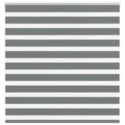vidaXL Zebra Blind Dark Grey 140x150 cm Fabric Width 135.9 cm Polyester