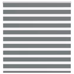 vidaXL Zebra Blind Dark Grey 145x150 cm Fabric Width 140.9 cm Polyester