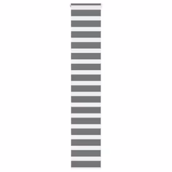 vidaXL Zebra Blind Dark Grey 45x230 cm Fabric Width 40.9 cm Polyester - dark grey, 40 x 200 cm