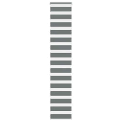 vidaXL Zebra Blind Dark Grey 45x230 cm Fabric Width 40.9 cm Polyester - dark grey, 40 x 200 cm