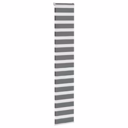 vidaXL Zebra Blind Dark Grey 45x230 cm Fabric Width 40.9 cm Polyester - dark grey, 40 x 200 cm