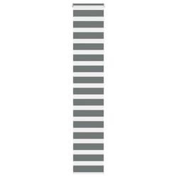 vidaXL Zebra Blind Dark Grey 45x230 cm Fabric Width 40.9 cm Polyester - dark grey, 45 x 200 cm
