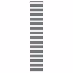 vidaXL Zebra Blind Dark Grey 45x230 cm Fabric Width 40.9 cm Polyester - dark grey, 50 x 200 cm