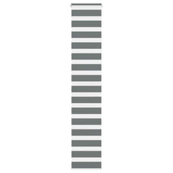 vidaXL Zebra Blind Dark Grey 45x230 cm Fabric Width 40.9 cm Polyester - dark grey, 50 x 200 cm