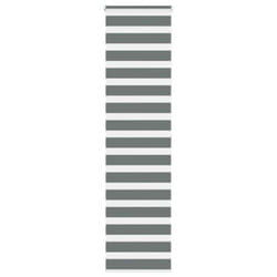 vidaXL Zebra Blind Dark Grey 60x230 cm Fabric Width 55.9 cm Polyester - dark grey, 60 x 200 cm