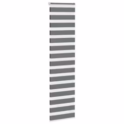vidaXL Zebra Blind Dark Grey 60x230 cm Fabric Width 55.9 cm Polyester - dark grey, 60 x 200 cm