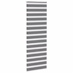 vidaXL Zebra Blind Fabric Polyester - dark grey, 85 x 200 cm