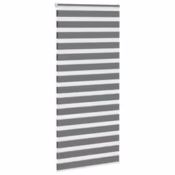 vidaXL Zebra Blind Black 105x100 cm Fabric Width 100.9 cm Polyester - dark grey, 105 x 200 cm
