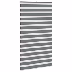 vidaXL Zebra Blind Fabric Polyester - dark grey, 120 x 200 cm