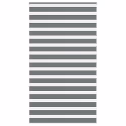 vidaXL Zebra Blind Dark Grey 135x200 cm Fabric Width 130.9 cm Polyester