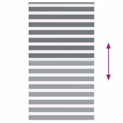 vidaXL Zebra Blind Dark Grey 135x200 cm Fabric Width 130.9 cm Polyester - Additional view 4