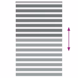 vidaXL Zebra Blind Dark Grey 140x200 cm Fabric Width 135.9 cm Polyester - Additional view 4