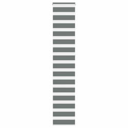 vidaXL Zebra Blind Dark Grey 45x230 cm Fabric Width 40.9 cm Polyester - dark grey, 45 x 230 cm