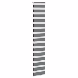 vidaXL Zebra Blind Dark Grey 45x230 cm Fabric Width 40.9 cm Polyester - dark grey, 45 x 230 cm