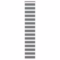 vidaXL Zebra Blind Dark Grey 45x230 cm Fabric Width 40.9 cm Polyester - dark grey, 50 x 230 cm