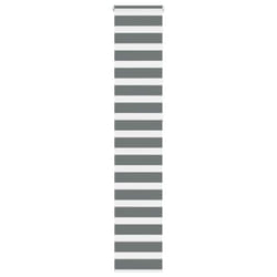 vidaXL Zebra Blind Dark Grey 45x230 cm Fabric Width 40.9 cm Polyester - dark grey, 50 x 230 cm