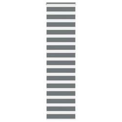 vidaXL Zebra Blind Dark Grey 60x230 cm Fabric Width 55.9 cm Polyester - dark grey, 60 x 230 cm