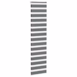 vidaXL Zebra Blind Dark Grey 60x230 cm Fabric Width 55.9 cm Polyester - dark grey, 60 x 230 cm