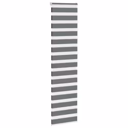 vidaXL Zebra Blind Dark Grey 60x230 cm Fabric Width 55.9 cm Polyester - dark grey, 65 x 230 cm