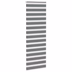 vidaXL Zebra Blind Fabric Polyester - dark grey, 75 x 230 cm