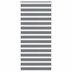 vidaXL Zebra Blind Black 105x100 cm Fabric Width 100.9 cm Polyester - dark grey, 100 x 230 cm