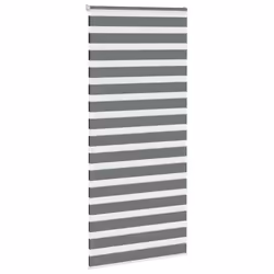 vidaXL Zebra Blind Black 105x100 cm Fabric Width 100.9 cm Polyester - dark grey, 100 x 230 cm