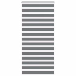 vidaXL Zebra Blind Black 105x100 cm Fabric Width 100.9 cm Polyester - dark grey, 105 x 230 cm