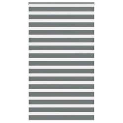 vidaXL Zebra Blind Dark Grey 135x230 cm Fabric Width 130.9 cm Polyester