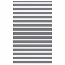 vidaXL Zebra Blind Dark Grey 140x230 cm Fabric Width 135.9 cm Polyester