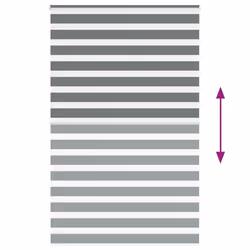 vidaXL Zebra Blind Dark Grey 140x230 cm Fabric Width 135.9 cm Polyester - Additional view 4