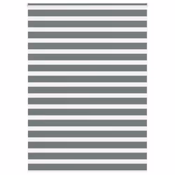 vidaXL Zebra Blind Dark Grey 155x230 cm Fabric Width 150.9 cm Polyester