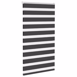 vidaXL Zebra Blind Fabric Polyester - black, 80 x 100 cm