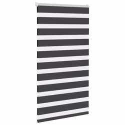 vidaXL Zebra Blind Fabric Polyester - black, 90 x 100 cm