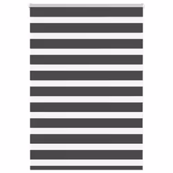 vidaXL Zebra Blind Black 105x100 cm Fabric Width 100.9 cm Polyester - black, 95 x 100 cm