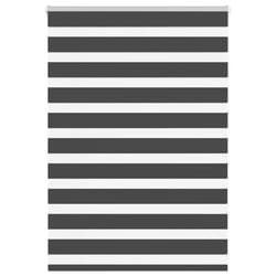 vidaXL Zebra Blind Black 105x100 cm Fabric Width 100.9 cm Polyester - black, 95 x 100 cm
